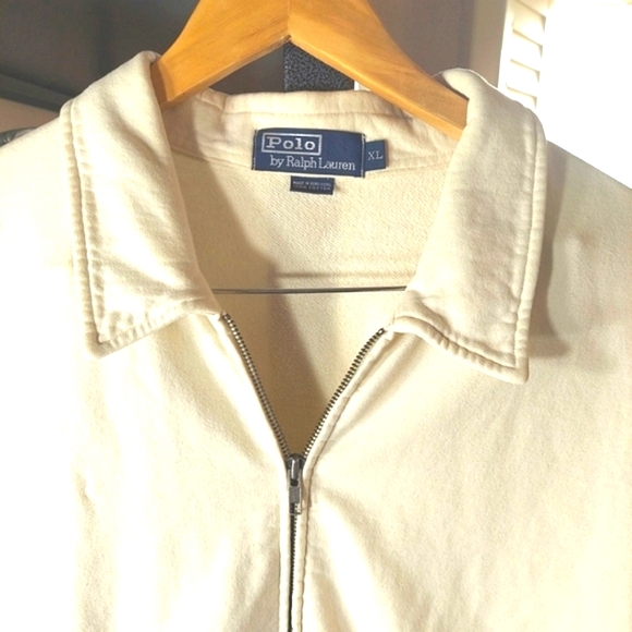 Ralph Lauren Polo Mens Soft 100% Cotton XL Off White Jacket - Picture 2 of 11